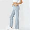 thumbnail image 3 of qucoqpe Jeans for Women Womens Straight Leg Stretchy Slim False Denim Pants Fashion Casual Solid Jeans, 3 of 5