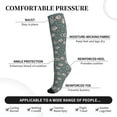 thumbnail image 3 of Lsque Hedgehogs and Flowers Pattern Sport Compression Socks for Men & Women 15-20 mmHg Knee High Nurse Pregnant Running Medical and Travel Athletic, 3 of 6