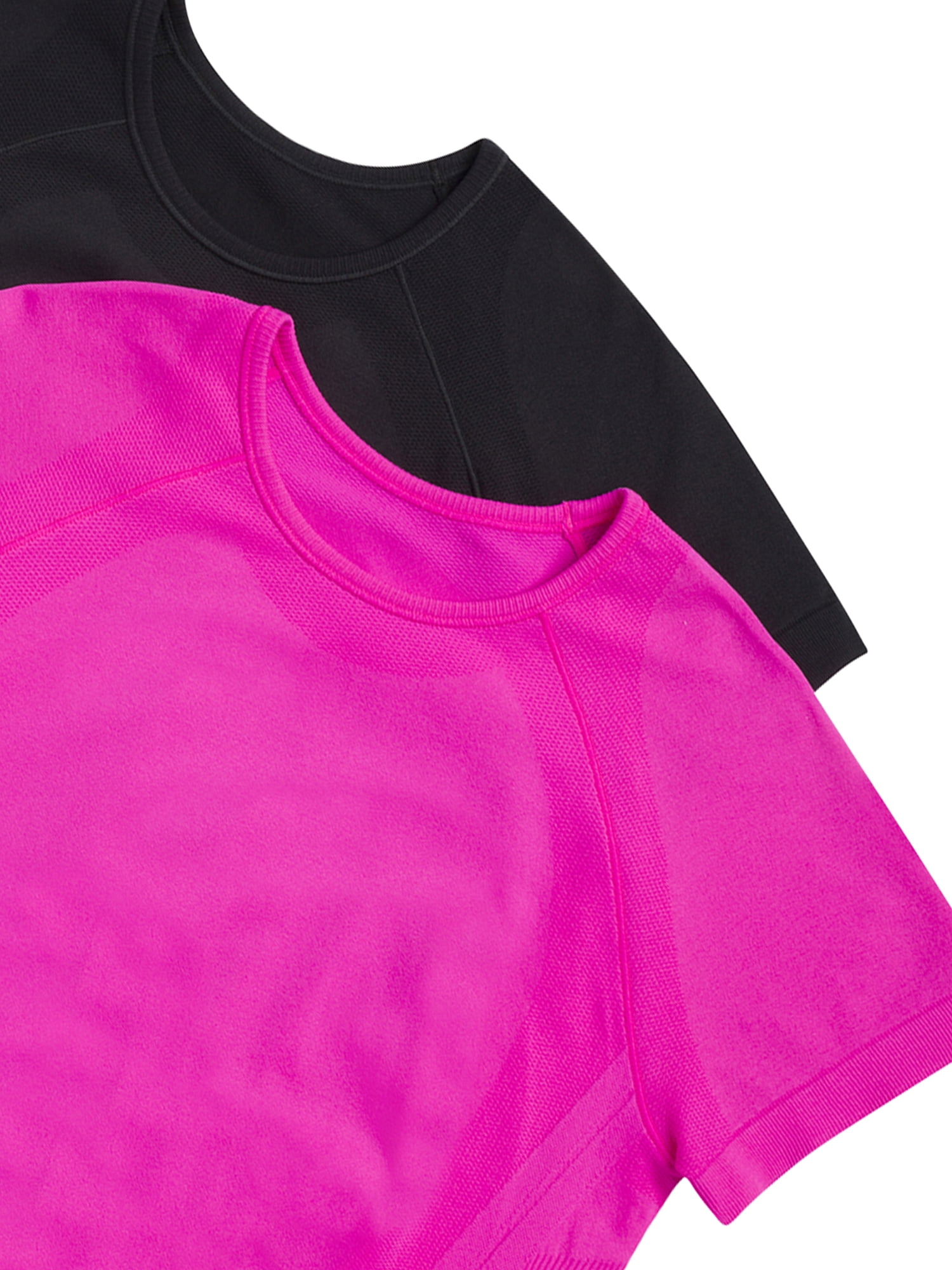 Athletic Works Girl's Active Seamless Tee, 2-Pack, Sizes 4-18