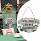 thumbnail image 3 of Letrero de bienvenida de resina para puerta colgante, placa para puerta de porche, adorno decorativo para jardín C con regadera, 3 of 9
