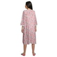 thumbnail image 4 of Moomaya WoMen's Printed Nightdress Knee Length Cotton Sleepwear Short Gown, 4 of 6