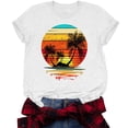thumbnail image 4 of IROINNID Women Summer Fashion Funny Print Casual Regular Women Round Neck Short Sleeves Top Spring Saving, 4 of 5