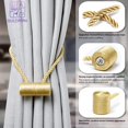 thumbnail image 3 of Magnetic Curtain Tiebacks- ( Gold Bright ) Strong Modern Upgrade 2021 Drape Tie Backs Decorative Twisted Handmade Rope Holdback for Window Draperies ( Gold Bright ), 1 pair ( 2 pack ) (CK33), 3 of 5