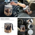 thumbnail image 6 of Jeiento Aztec Horse 14 PCS Car Seat Cover Full Set, with Steering Wheel Cover Seat Belt Covers Trash Can Rear View Mirror Cover Center Console Cover Coasters Handbrake Cover Set Car Accessories, 6 of 7