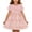 Z165 Pink, variant on Mifsaly Little Girl Dresses Crewneck Flutter Sleeve Summer Dress Floral Print Patchwork Flowy Everyday Wear Sweet Sundress