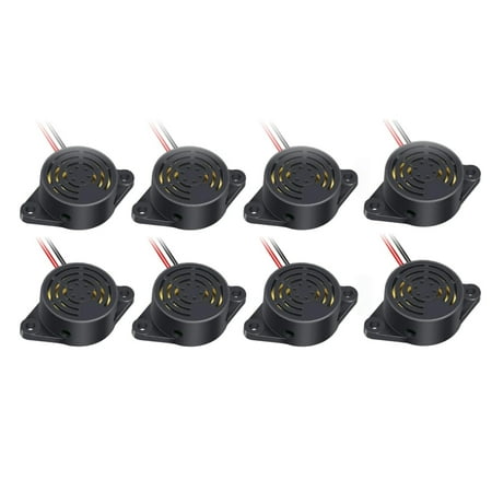 TAPDRA Mini Piezo Buzzer for Home Security Gas Alarms Black Sturdy ABS Material 3-24V Power Input 95dB Loud Alert
