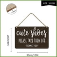 thumbnail image 2 of Zomyto 8x12IN Cute Shoes Take Them Off Wood Sign,Shoes Wooden Sign Hanging Wooden Home Sign Rustic Wall Decor for Home, Farmhouse Welcome for Front Door Decor, 2 of 6