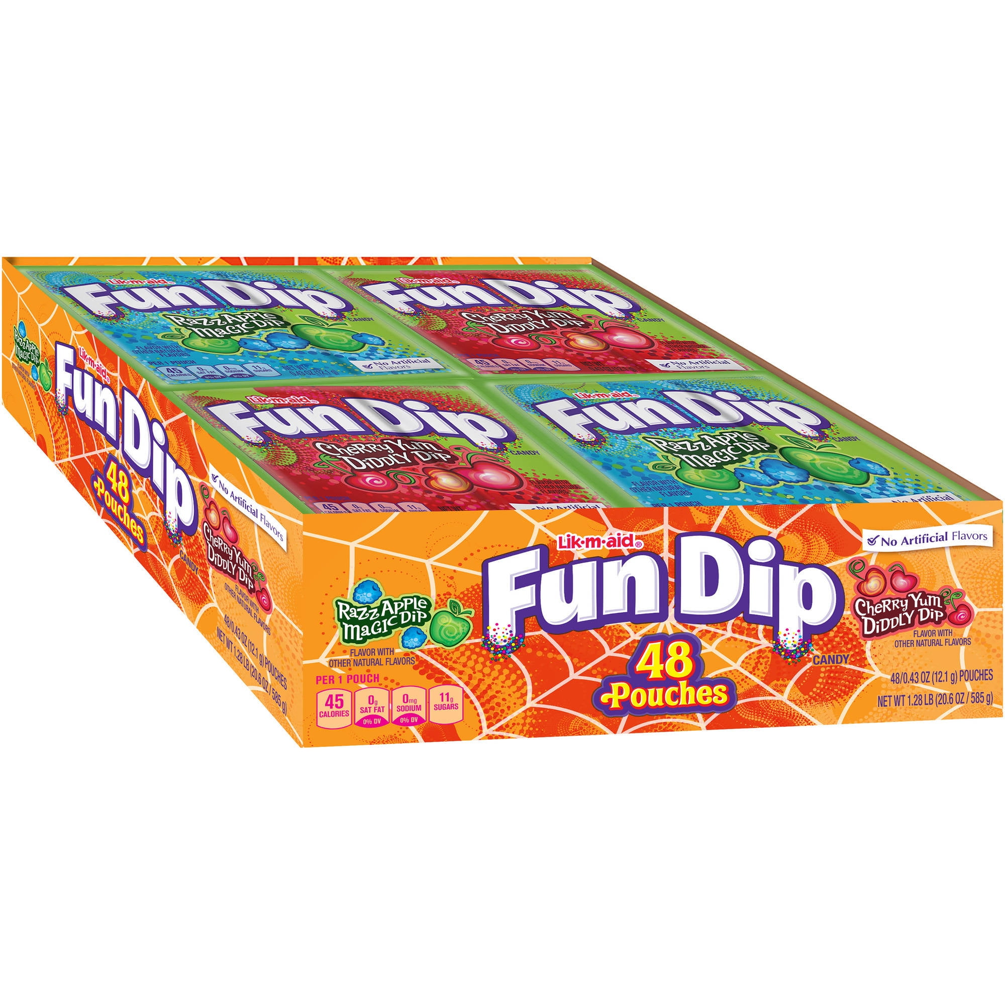 Lik-m-aid Fun Dip Assorted Treat Size Halloween Candy Pouches, 0.42 oz, 48 ct by Nestlé USA, Inc.