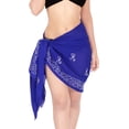 thumbnail image 5 of HAPPY BAY Women's Bikini Sarong Swimwear Swim Cover up Skirt Summer Wraps Beach Wrap Coverups for Women Beachwear One Size Short Royal, Embroidery, 5 of 5