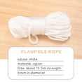 thumbnail image 2 of Mawalde 50 Feet x 1/4inch Flag Pole Halyard Rope with 4 Pieces Flag Pole Hook Clips,Outdoor Flagpole Accessories Compatible, 2 of 7