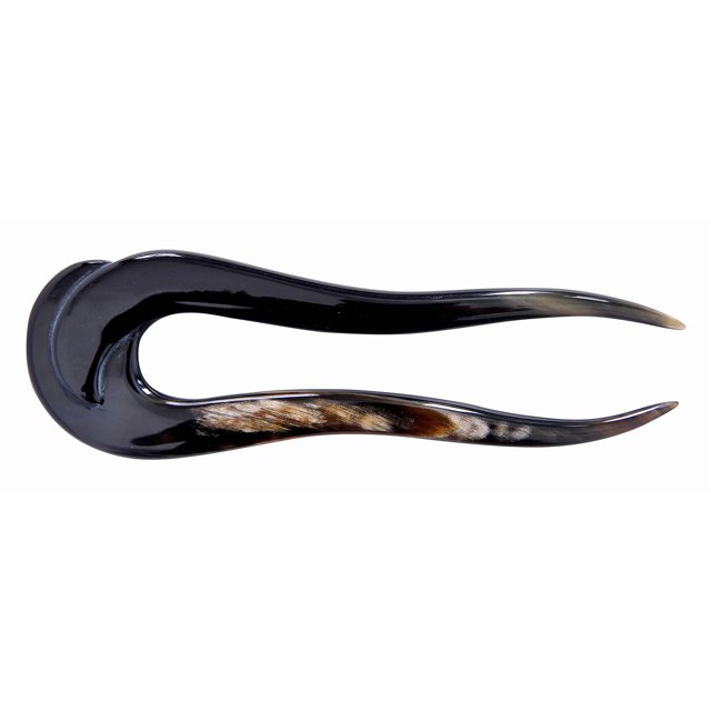 Marycrafts - Horquilla para el pelo con cuerno de búfalo, accesorios para el pelo