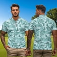 thumbnail image 3 of Uorisanigo Leaf Couple Matching Outfit Golf Shirts for Men Women Short Sleeve 1/4 Zip Up Quick Dry Summer Tennis Shirts Size S Lightweight Casual Collared Athletic Tops, 3 of 8