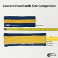 thumbnail image 5 of Couver Unisex Terry Striped Basketball Headband Sweatband, Pink/Yellow, 3 Pieces, 5 of 7