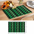 thumbnail image 6 of St. Patrick's Day Placemats Set of 4 Spring Green Lucky Clovers Shamrock Place Mats Indoor Wipeable Table Mats Washable Cloth Dining Table Placemats for Kitchen Holiday Party Home Decor 13x19 Inch, 6 of 9