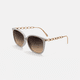 thumbnail image 1 of Gafas de sol genéricas SOFT SQUARE SUN144 F3010 blancas con brazos dorados, 1 of 1