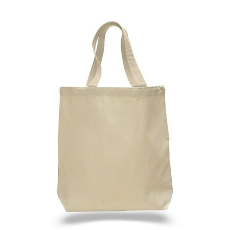 TBF - Canvas Tote Bag W/Color Handles Art Craft Blank Tote - www.bagsaleusa.com