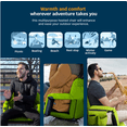 thumbnail image 5 of Heated Reclining Stadium Seat for Bleachers with Back Support Waterproof Portable Outdoor Chair with Padded Cushion and Storage Pockets, 5 of 5
