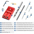 WORKPRO Pocket Hole Jig Kit, Including Plastic Plugs and 100 Pieces