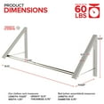 Stock Your Home Retractable Clothes Rack Wall Mounted, 2 Racks, Sliver