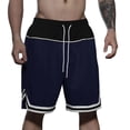thumbnail image 2 of Maqroz Mens Basketball Shorts Athletic Gym Training Shorts with Pockets Striped Elastic Waist Drawstring Sportswear Running Workout Active Summer Casual Short Pants, 2 of 6