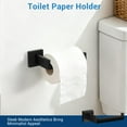 thumbnail image 5 of EcoSummer 10-Piece Matte Black Bathroom Hardware Set, Rust-Resistant Stainless Steel, Modern Towel Bar, Towel Rings, Toilet Paper Holder, Wall-Mounted Accessories for Home & Commercial Use, 5 of 8