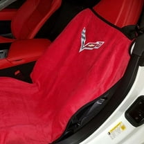 C8 Corvette Seat Cover/Seat Towels : Stingray, Z51 Set of 2, Red