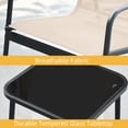 thumbnail image 2 of DWVO 3 Piece Steel Outdoor Patio Dining Set, Black/Beige, 2 of 8