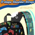 thumbnail image 5 of Game Controller Black Pattern 17" School Backpacks for Teens,Waterproof Oxford Fabric,S-Shape Padded Straps for School,Travel,Hiking,Camping, 5 of 6