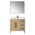 thumbnail image 2 of Laurel 36" Wood Vanity in Weathered Fir Calacatta White Quartz Top with Mirror, 2 of 13