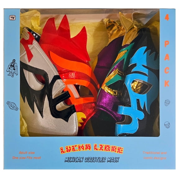 Mascaras de luchador | Mexican wrestler masks (4 pack)