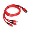 thumbnail image 4 of Cable usb 3 en 1 Cable de silicona líquida 3 en 1 cable de carga múltiple Cable de carga rápida multi USB de silicona líquida 3 en 1 para puertos IOS/Tipo C/Micro USB, 4 of 8