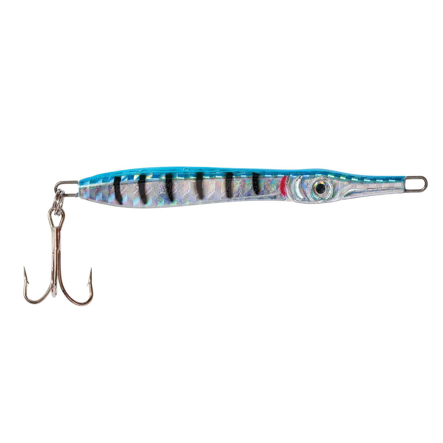 Eagle Claw QLNFBLS-20 Laser Needle Fish Jig, Blue/Silver, Size 4 Treble Hook, 20 grams