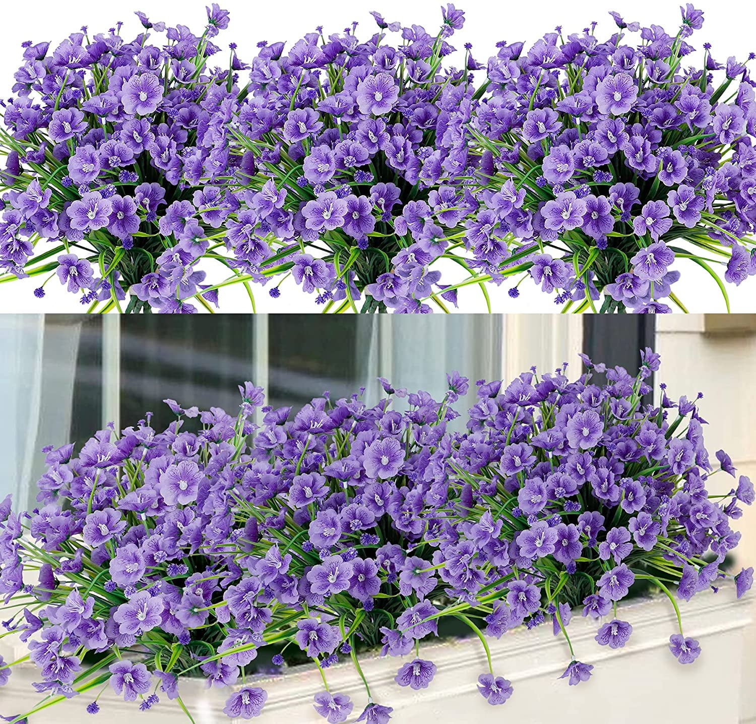 WANYNG Artificial Daisies Flowers Artificial Roses Bridesmaid Wedding  Bouquet Bridal Artificial Silk Flowers Purple 