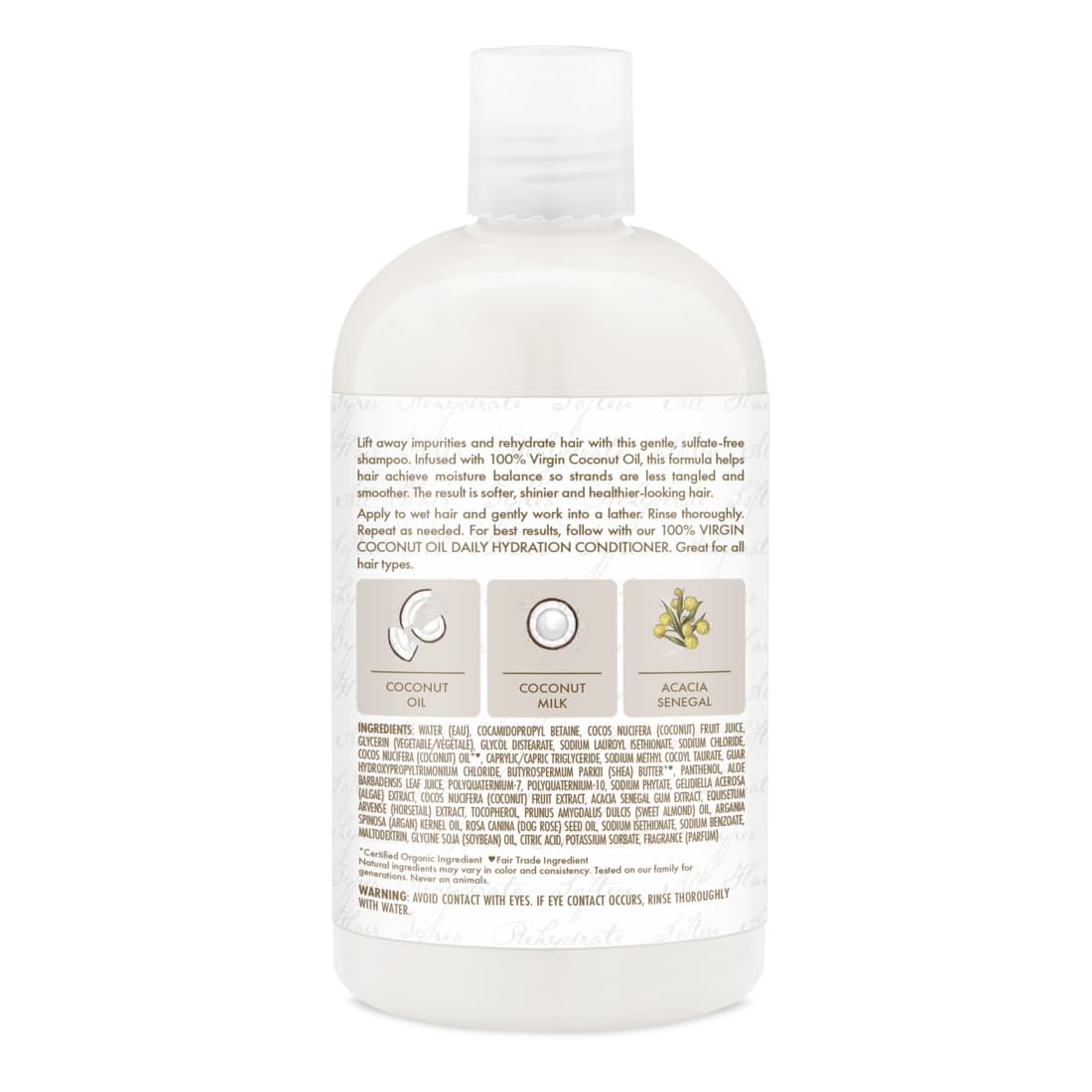 SheaMoisture Shampoo & Conditioner + Leave-in Treatment, Daily Hydration with Coconut Oil, Hair Detangler, Frizz Control, Cruelty-Free (3 Piece Set)