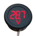 thumbnail image 1 of Voltímetro redondo de cables para coche, monitor de batería con pantalla digital LED de 4-100 V CC, apto para motocicleta , ATV, UTV, Rojo Baoblaze voltímetro de coche, 1 of 6