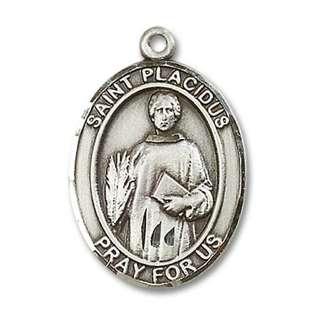 Extel Large Oval Sterling Silver St Placidus Medal