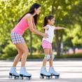 thumbnail image 5 of EONROACOO Light up Girls Boys Roller Skates, Blue Double-Row Skates for Kids Teen(Youth 1), 5 of 10