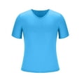 thumbnail image 5 of hlysgo V Neck T Shirts for Men Slim Fit Short Sleeve Solid Color Basic Tee Casual Summer Beach Vacation Tees Athletic Workout Tops Sky Blue L, 5 of 8