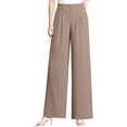 thumbnail image 2 of Brown Sweatpants Women Pants for Women EllaFlow Soft High Waist Pull On Wide Leg Pants Drape Pant for Senior Over 50 Fashion Clothing, 2 of 6