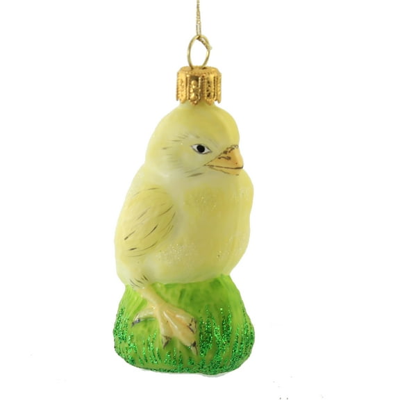 Holiday Ornament Easter Chick Glass Spring Chickadee 00174