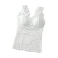 thumbnail image 2 of ZyeKqe Lace Tank Top for Women Built in Bra V Neck Camisole Lingerie Spaghetti Strap Sleeveless Slim Fitted Undershirts, 2 of 8