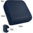 thumbnail image 3 of Extra Thick Chair Cushions, Office Chair Booster Seat Cushion to Raise Seat Height for Pain Relief,18 x 16 x 6 inch Non Slip Memory Foam Thick Cushion with Carry Handle（Navy Blue）, 3 of 14