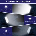 thumbnail image 3 of Luz de trabajo recargable LED, luces de emergencia magnéticas portátiles de 2000 lm con 4 modos y rotación de 270°, luz de trabajo impermeable IP54 para reparación de automóviles, iluminación del, 3 of 8