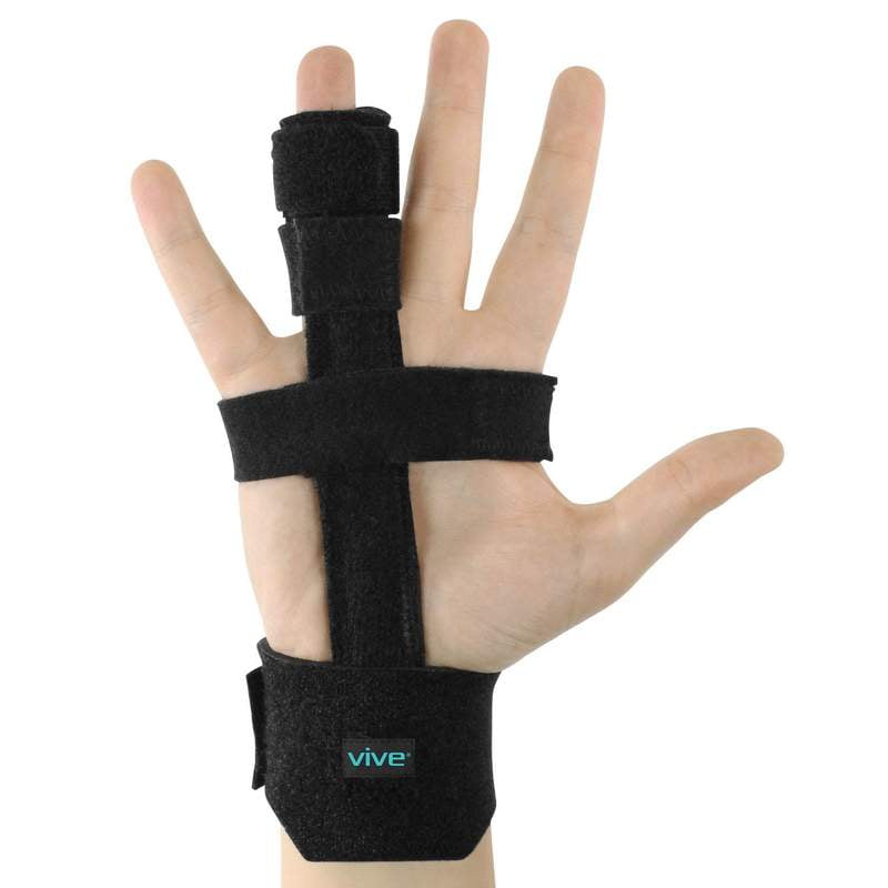 Vive Trigger Finger Splint Full Hand and Wrist Brace Support Adjustable Locking Straightener