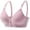 Pink, variant on 2PC Womens Bralettes Thin Breathable Glossy Durable Wire Strapless Bra,Pink,90B