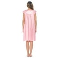 thumbnail image 4 of Casual Nights Women's Cap Sleeve Rose Satin Nightgown, 4 of 5