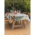 thumbnail image 3 of Outdoor Tablecloths with Umbrella Hole & Zipper, Spring Mushrooms 60 x102 Inch Rectangle Tablecloths, Farmhouse Pastoral Botanical Gray Plaid Waterproof Table Cloth, Patio/Pool/Picnic Table Covers, 3 of 8