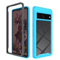 thumbnail image 1 of SaniMore Two-layer Cover for Google Pixel 7 Pro 6.7" 2022, Rugged PC Backplane Soft TPU Bumper Full Wrap Shockproof Anti-fall Slim Lightweight Fashion Heavy Duty Protective Case, Lightblue, 1 of 6