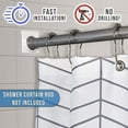 thumbnail image 2 of Adherion Adhesive Shower Curtain Rod Holder | Rod Retainer | No Drilling | Stick On | Cream |, 2 of 5