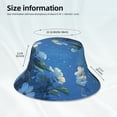 thumbnail image 3 of KLL Hibiscus Flowers Calm Water Bucket Hat for Women Men Packable Travel Beach Sun Hat Outdoor Rave Accessories Reflective Fisherman Cap, 3 of 7
